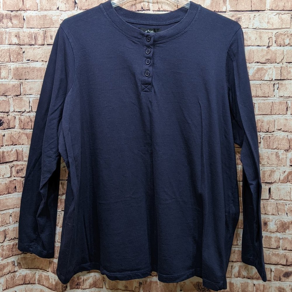 Ellos T-Shirt Long Sleeve Blue Size 1X (22/24)